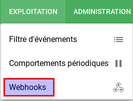 Menu Webhooks