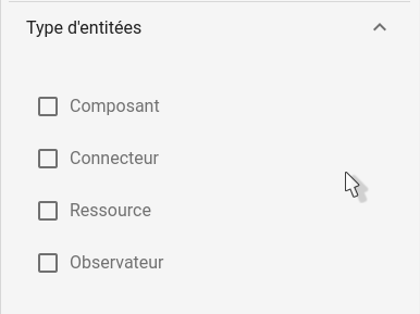 Paramètre Types d'entités