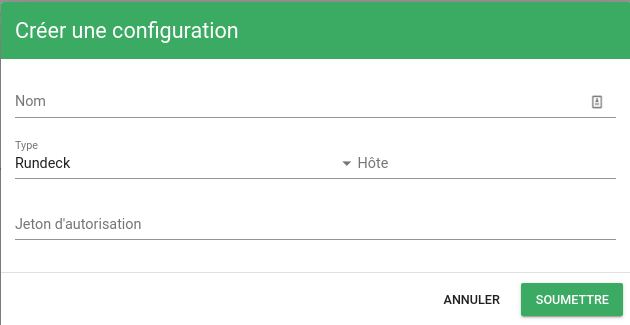 Ajout configuration