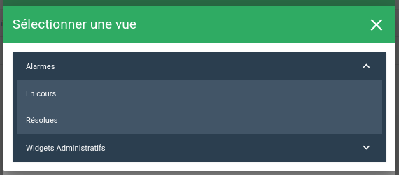 Modal vue par defaut