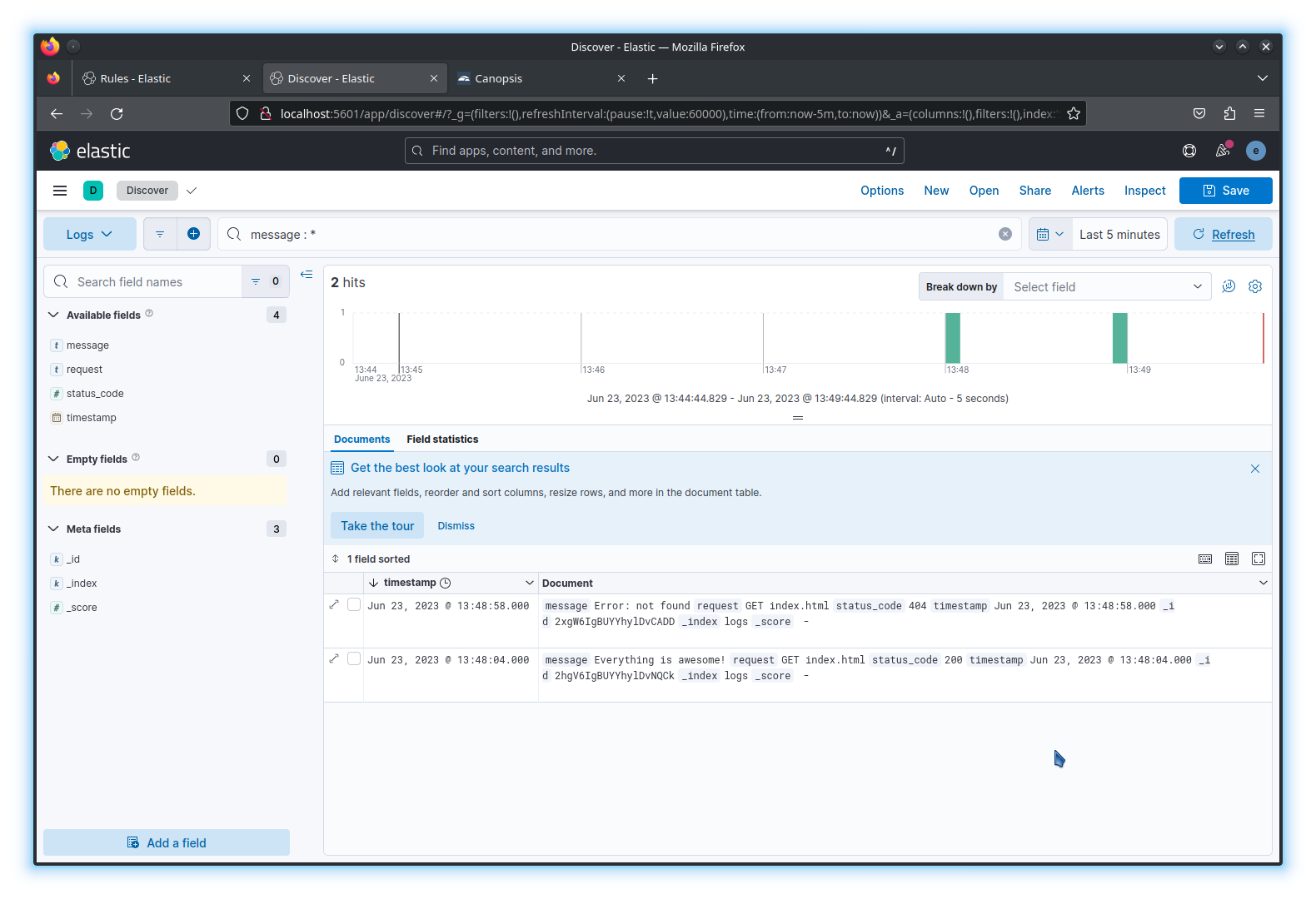 kibana-alerting-test-messages