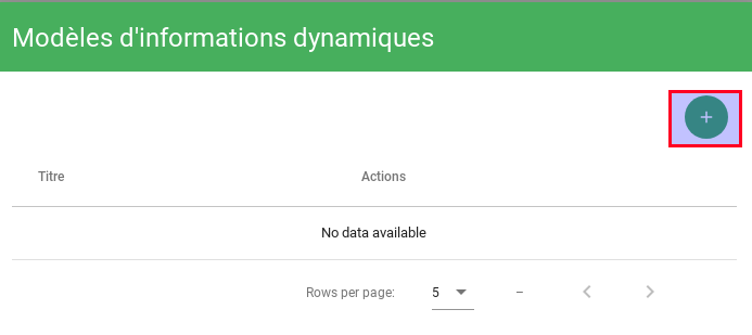 Appuyer sur + Ajouter un modèle
