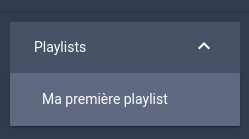 Menu latéral playlist