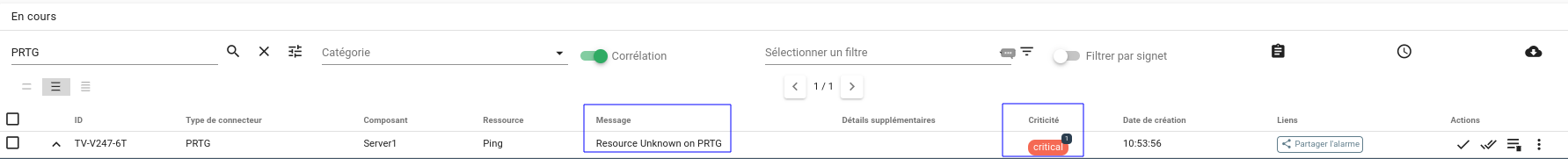 Action pour l'enrichissement de l'évènement